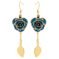 Blue glazed earrings